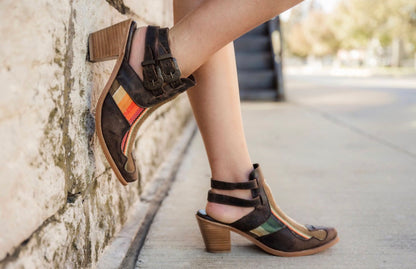 Chocolate leather/Textile Boot