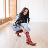 The red Lexington boots