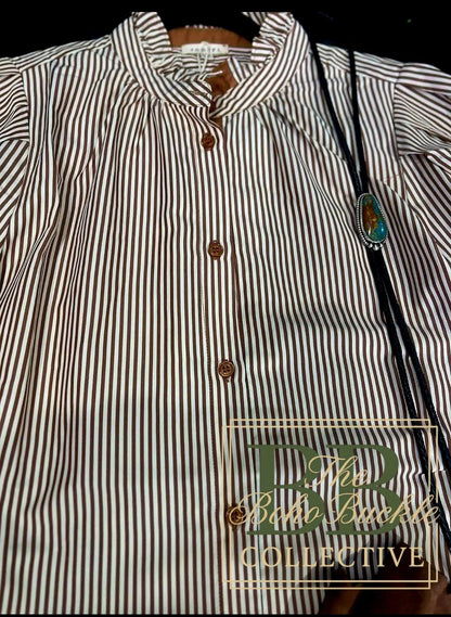 Mocha Moose stripped top