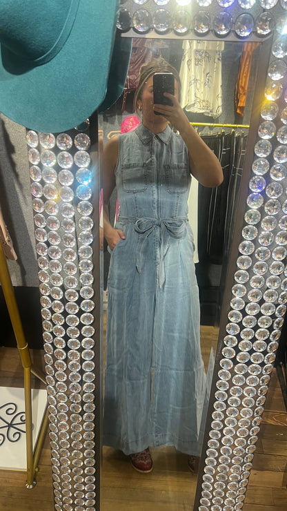 Denim tencel romper