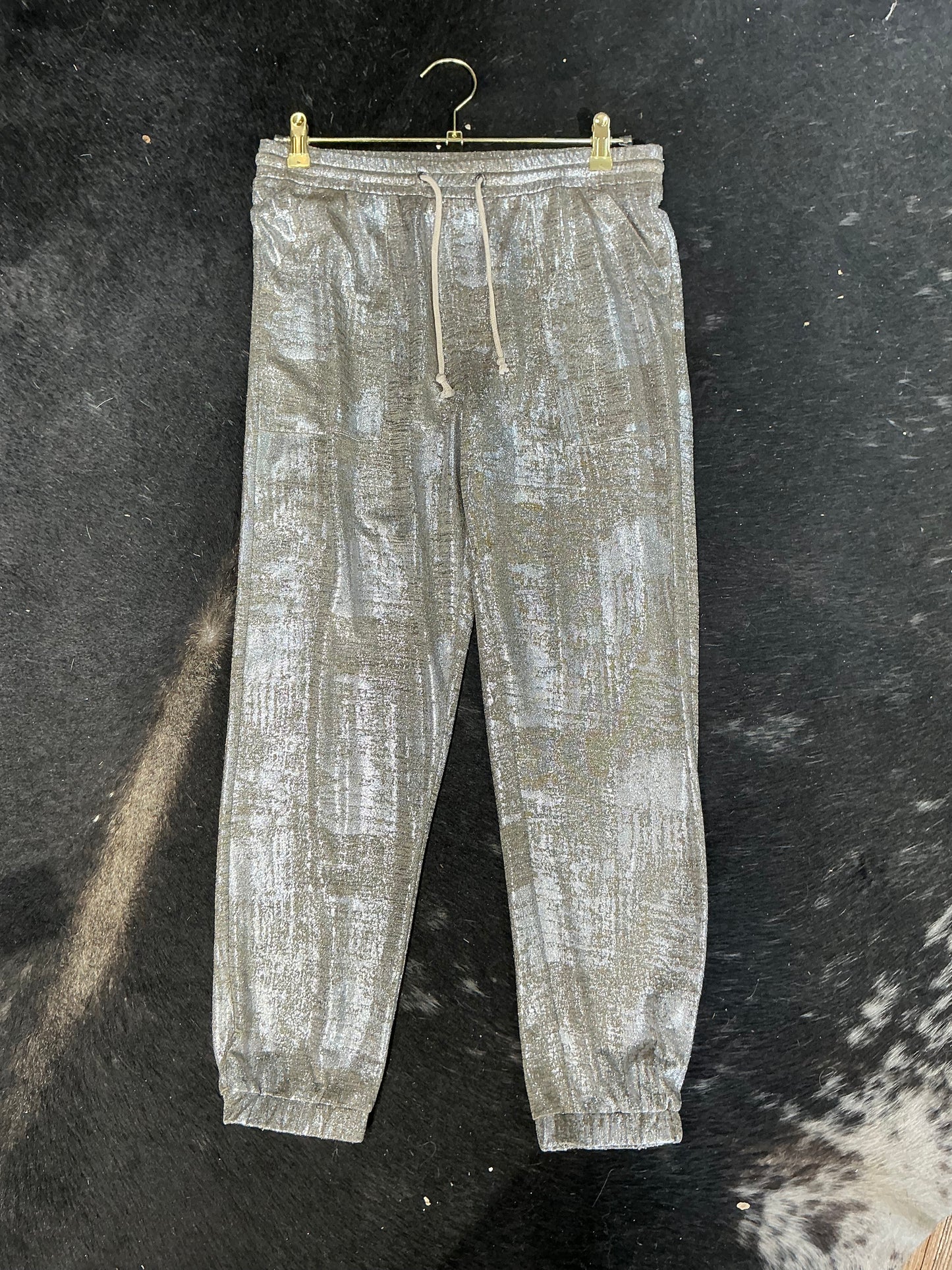 Silver sparkle joggers