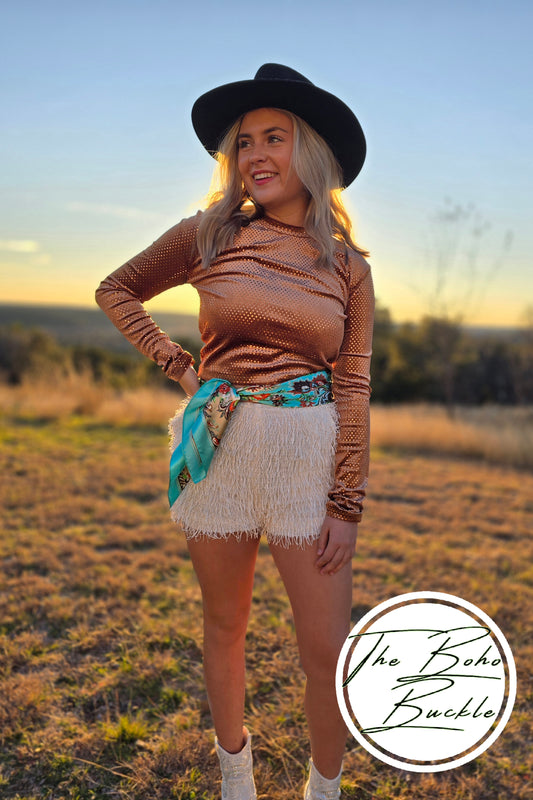Tassel Sequin Shorts