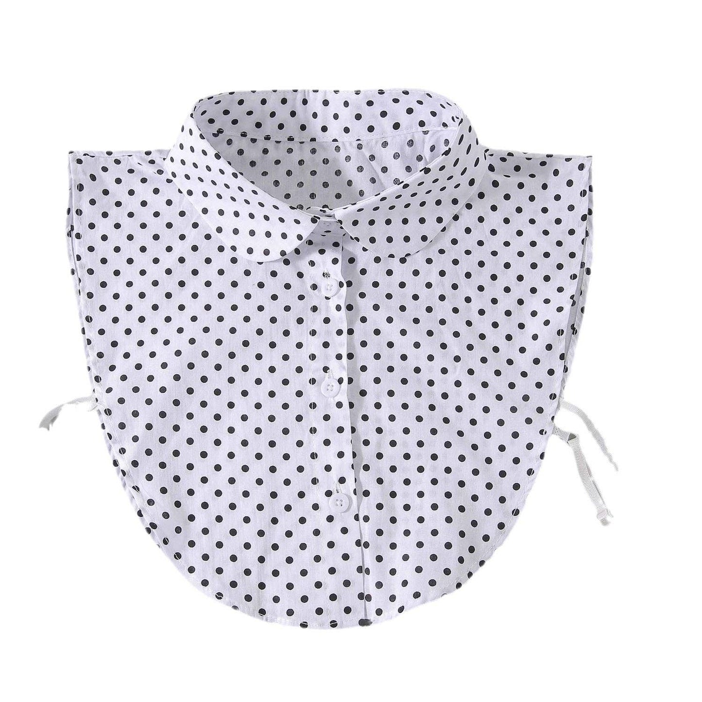 Women's Cotton Polka Dot Detachable Collar For Sweaters And Hoodies