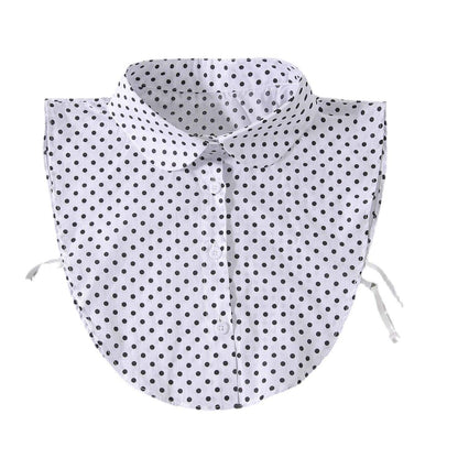 Women's Cotton Polka Dot Detachable Collar For Sweaters And Hoodies