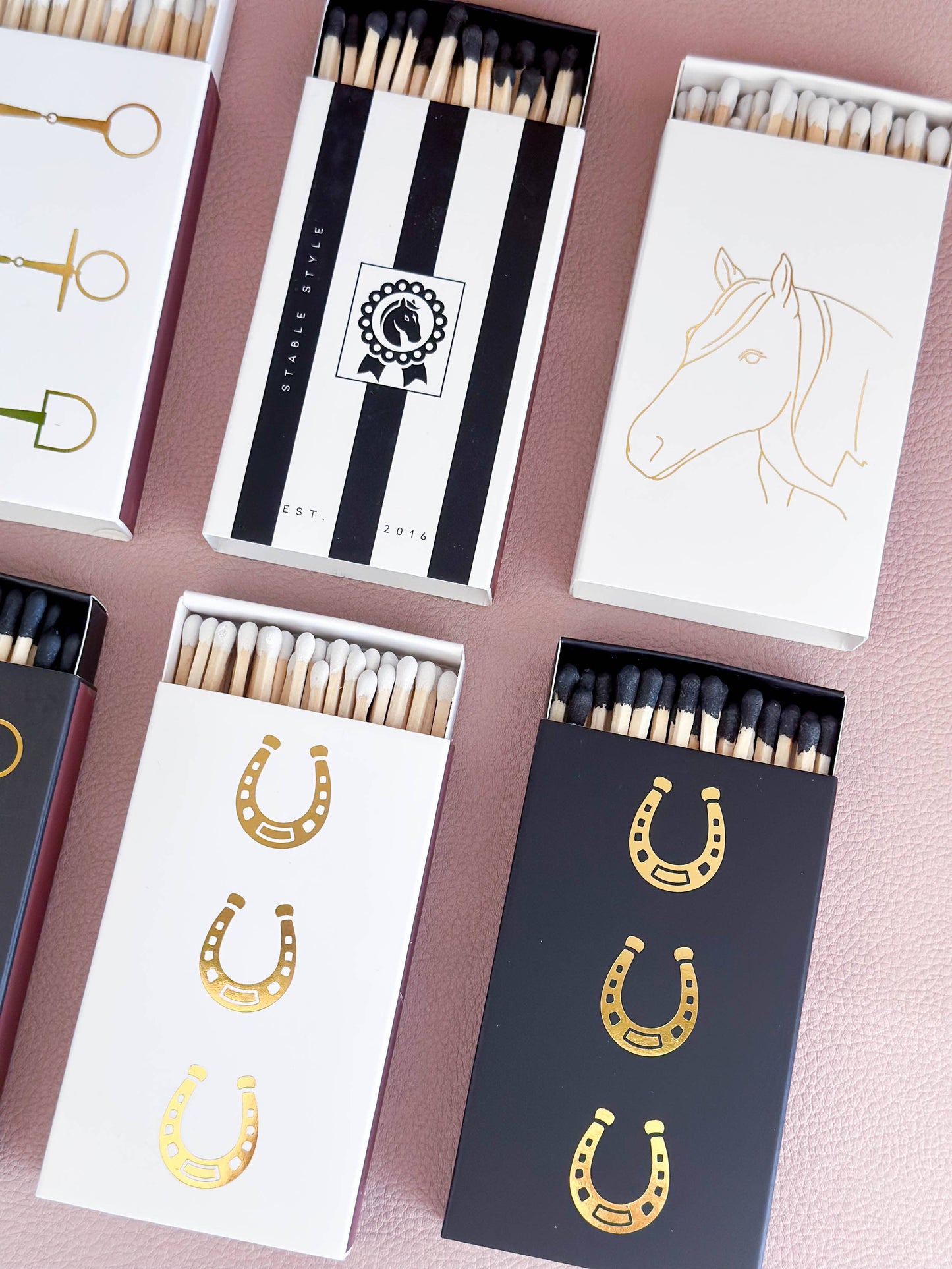 Oversized Black & White Striped Equestrian Matches