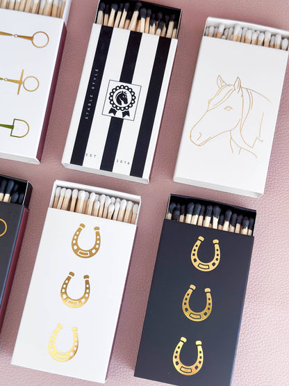 Oversized Black & White Striped Equestrian Matches