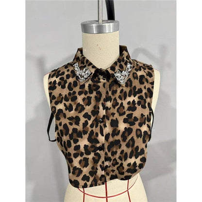 Diamond Studded Detachable Shirt Collar