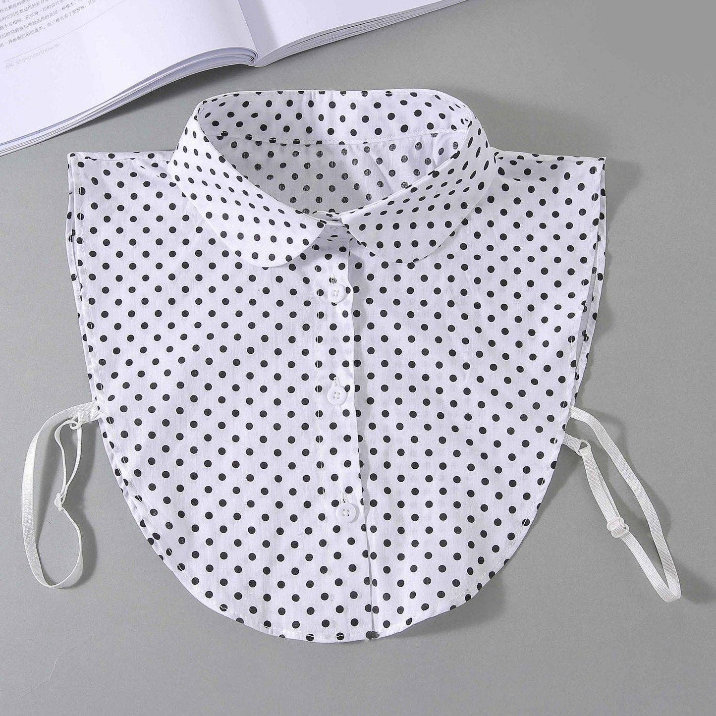 Women's Cotton Polka Dot Detachable Collar For Sweaters And Hoodies
