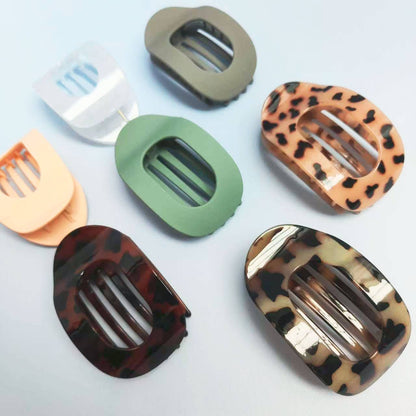 Oval Flat Hair Clip for Women, Strong Grip Clamp_CWAHA07281