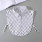Women's Cotton Polka Dot Detachable Collar For Sweaters And Hoodies