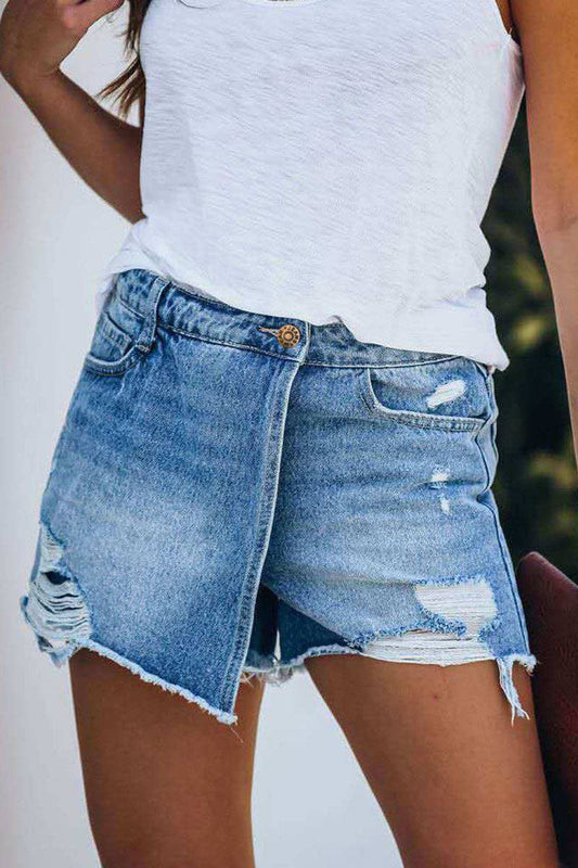 Fashion Casual Street Ripped Regular Denim - The Boho Buckle