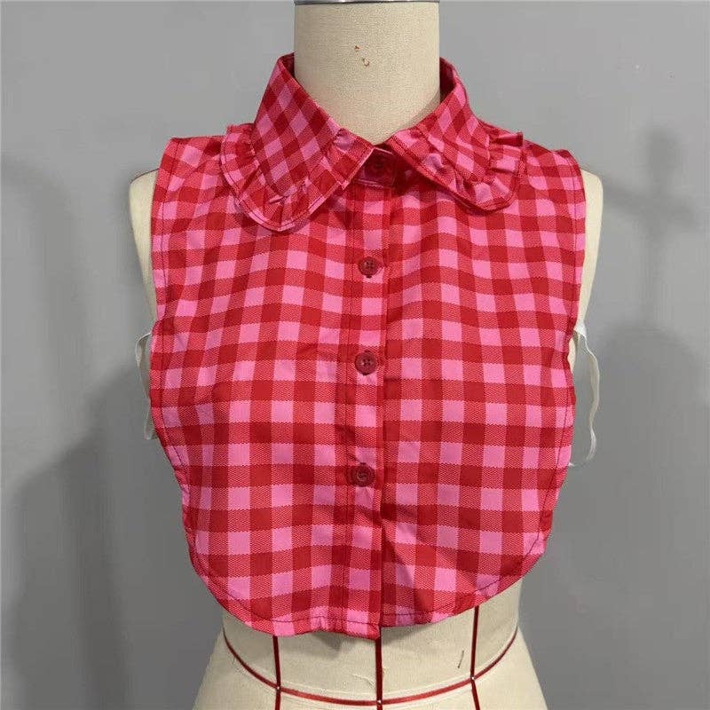 Detachable Shirt Collar With Colorful Lace
