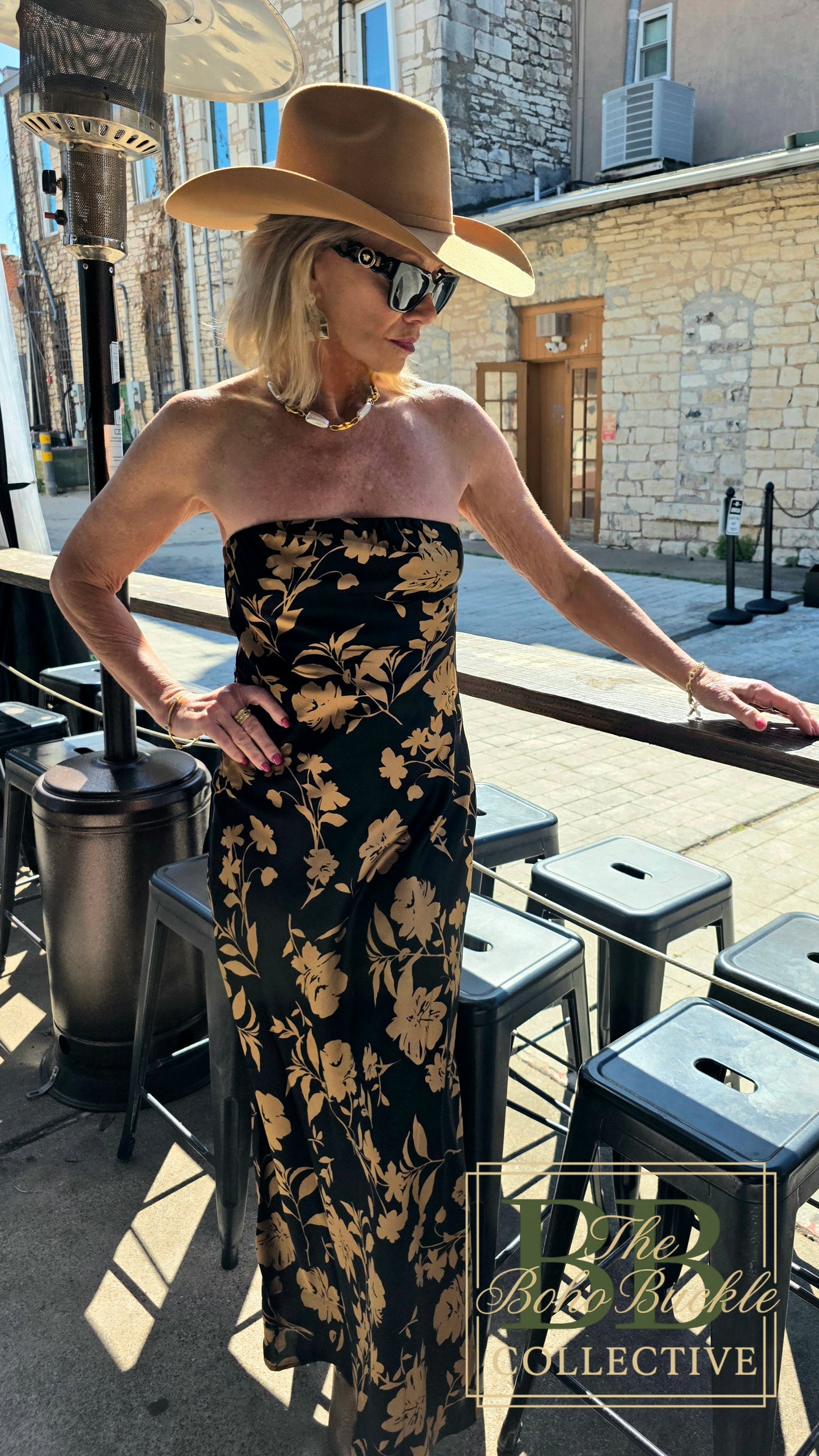 Strapless Bias Cut Maxi Dress
