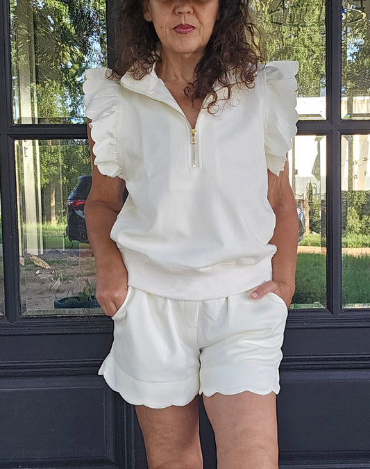 Scalloped Short Set