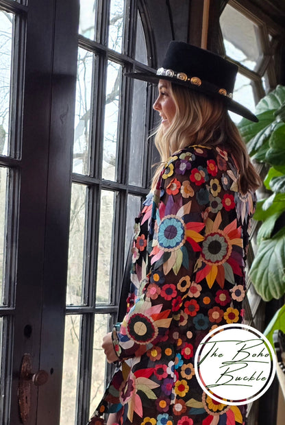 Spring Flower Leather Jacket
