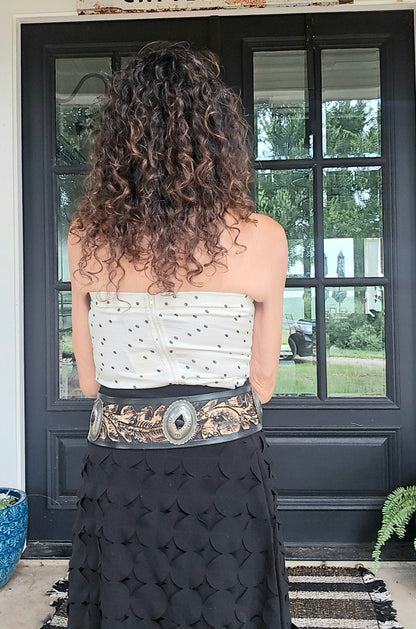 Satin Polka Dot Tube Top