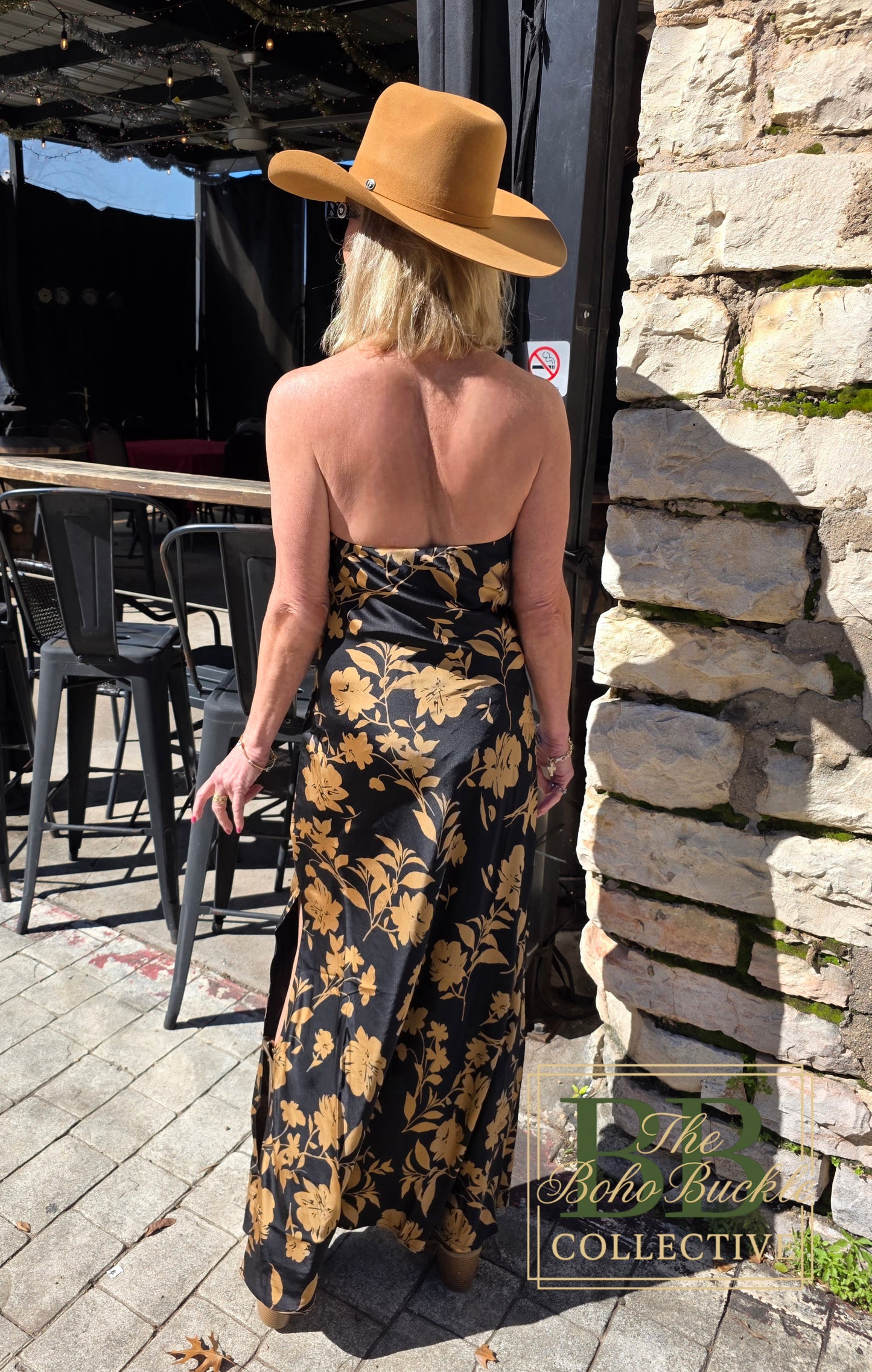 Strapless Bias Cut Maxi Dress