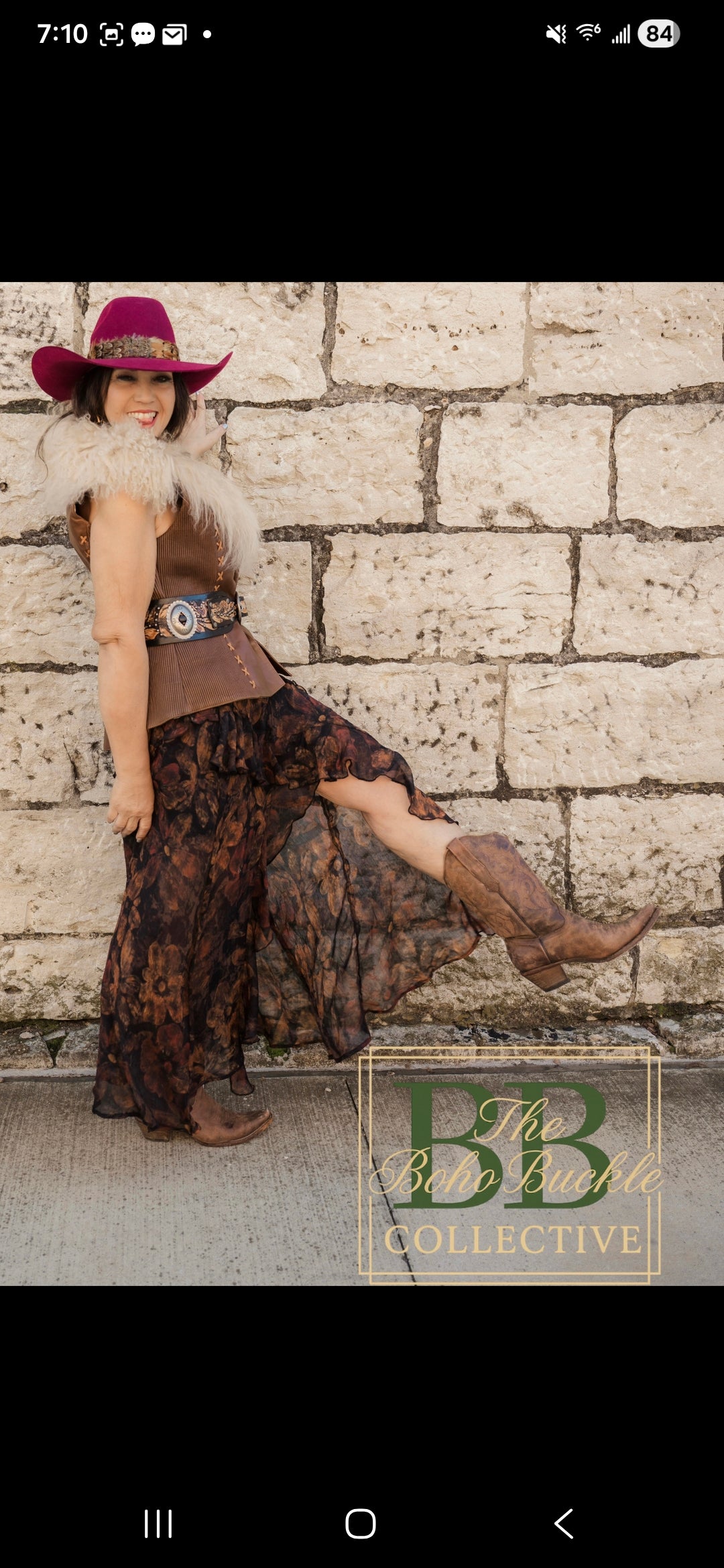 Neutral floral skirt