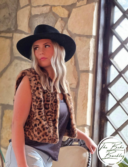Cheetah Faux Fur Vest