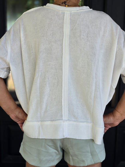 Oversized exposed seams shirt
