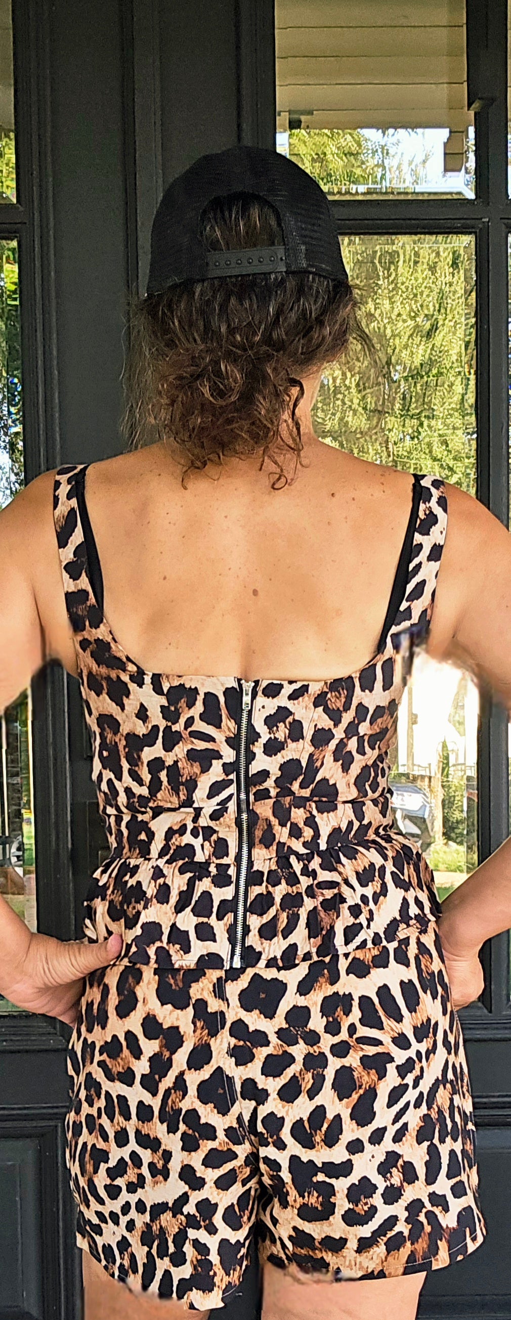 Leopard Pleated Tank Top
