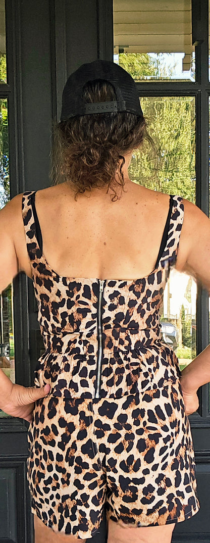 Leopard Pleated Tank Top