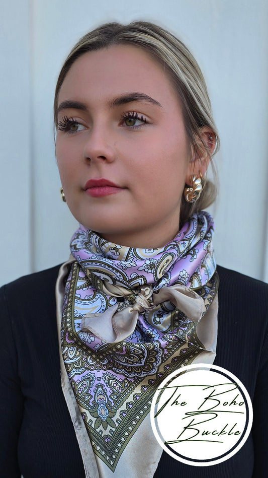 Lavender and Tan Wild Rag
