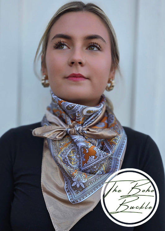 Tan and Tangerine Wild Rag