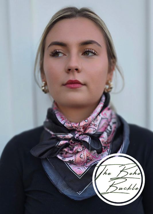 Black and Pink Wild Rag