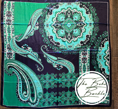Green and Blue Wild Rag
