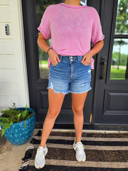 Kancan Double Button Shorts