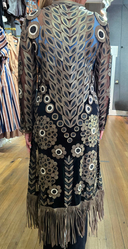 Lambskin Floral Duster