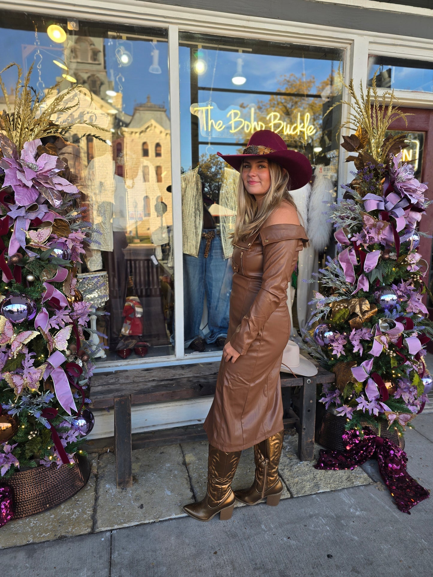 Bronze Metallic Boots