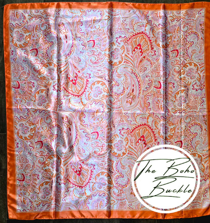 Orange and Pink Paisley Wild Rag